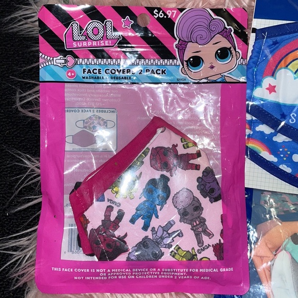 8 Brand New Girls Face Masks Jojo Siwa and LoL inc - Picture 4 of 5